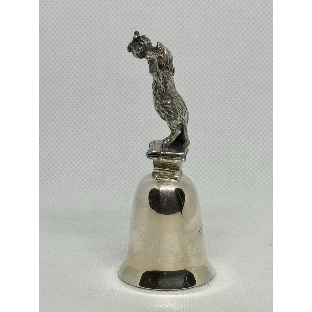 Beatrix Potter Mrs Ribby Cat Pewter Bell NE Collectors Society Silver Plate